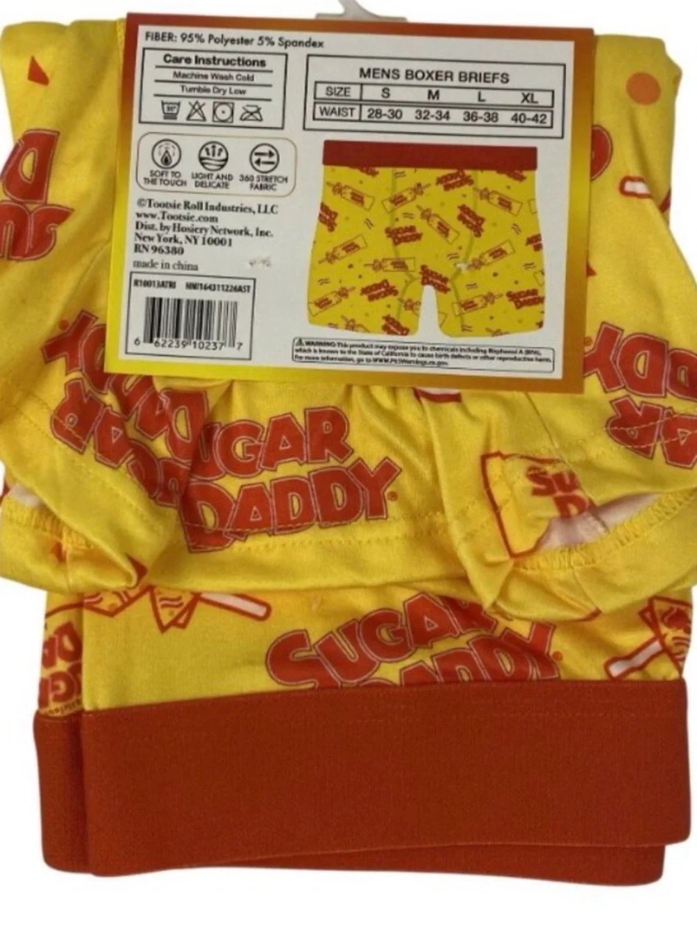 Men's Yellow Boxer Briefs with Red Accents